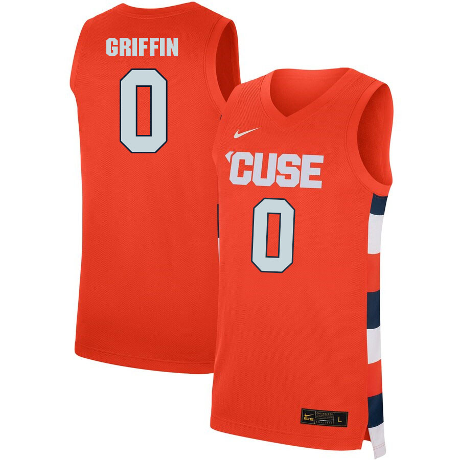 Men #0 Alan Griffin Syracuse Orange College Basketball Jerseys Sale-Orange
